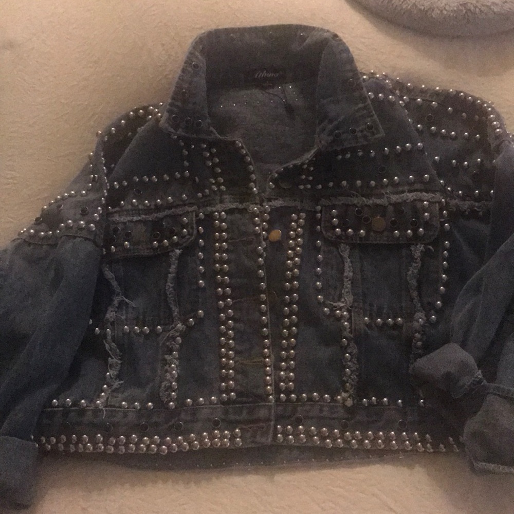 Studded jean jacket